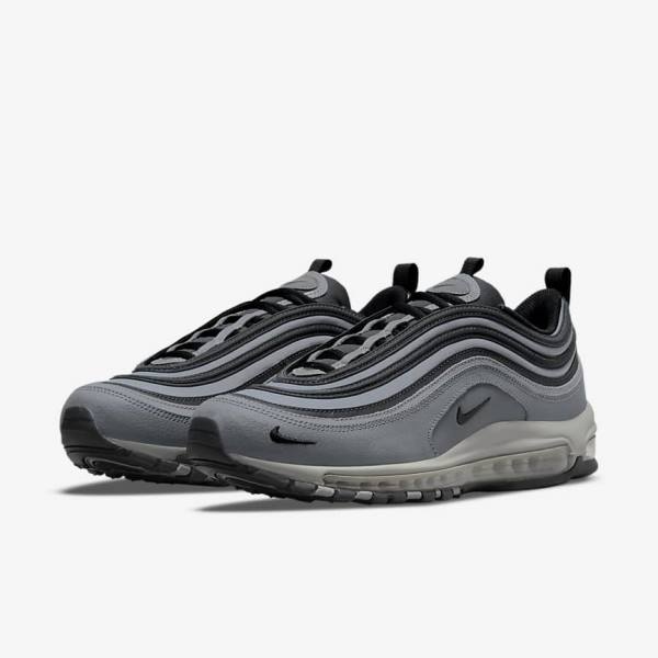 Grey / Dark Grey / Black Men's Nike Air Max 97 Sneakers | NK107OKD