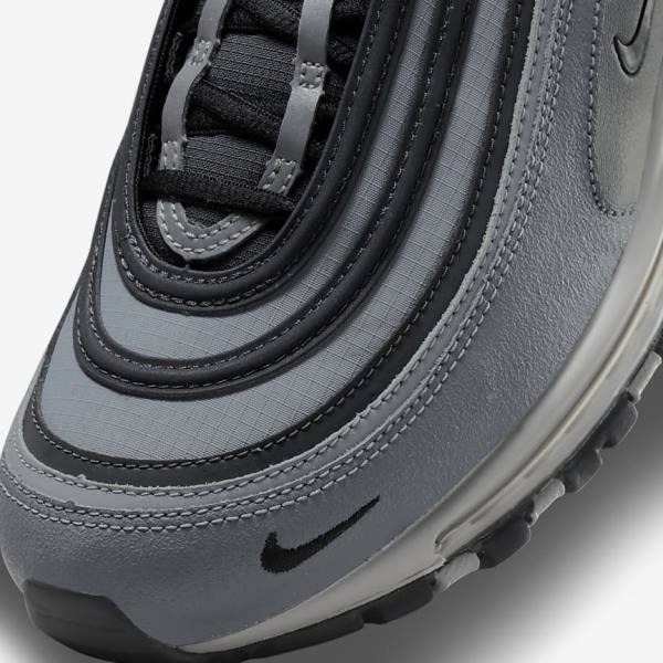 Grey / Dark Grey / Black Men's Nike Air Max 97 Sneakers | NK107OKD