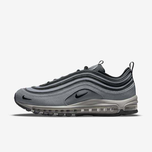 Grey / Dark Grey / Black Men\'s Nike Air Max 97 Sneakers | NK107OKD