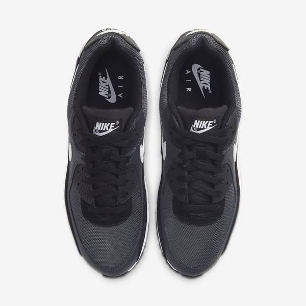 Grey / Dark Grey / Black / White Men's Nike Air Max 90 Sneakers | NK560QRX