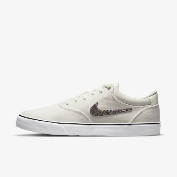 Grey / Green Men\'s Nike SB Chron 2 Canvas Premium Skate Shoes | NK965SBI