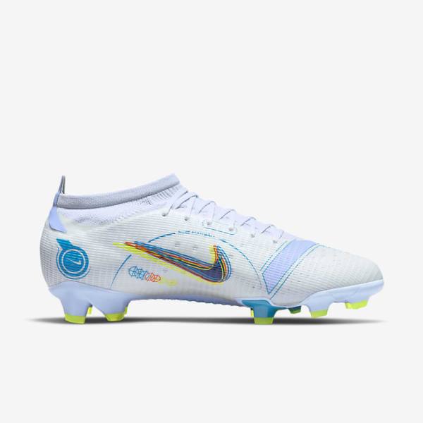 Grey / Light Blue / Blue Men's Nike Mercurial Vapor 14 Pro FG Firm-Ground Football Shoes | NK376CSN