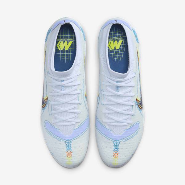 Grey / Light Blue / Blue Men's Nike Mercurial Vapor 14 Pro FG Firm-Ground Football Shoes | NK376CSN