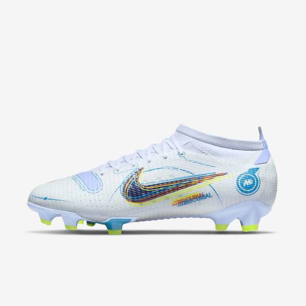 Grey / Light Blue / Blue Men\'s Nike Mercurial Vapor 14 Pro FG Firm-Ground Football Shoes | NK376CSN