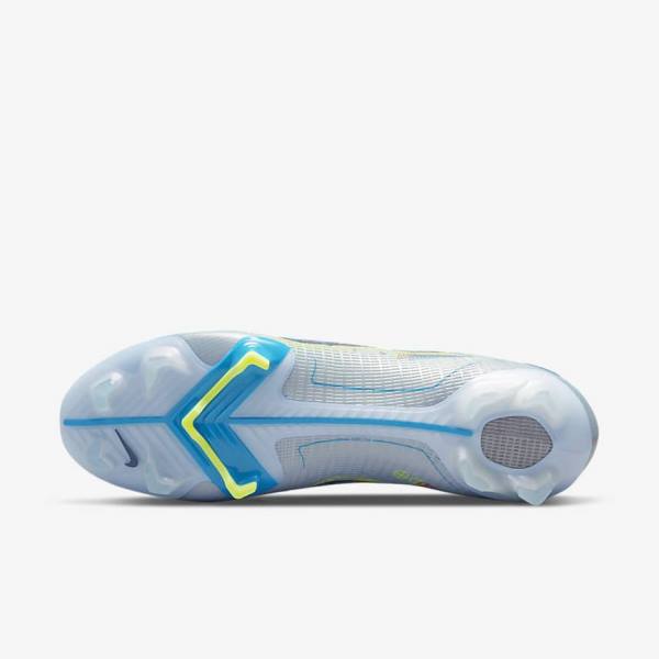 Grey / Light Blue / Blue Men's Nike Mercurial Vapor 14 Elite FG Firm-Grounds Football Shoes | NK854IAJ