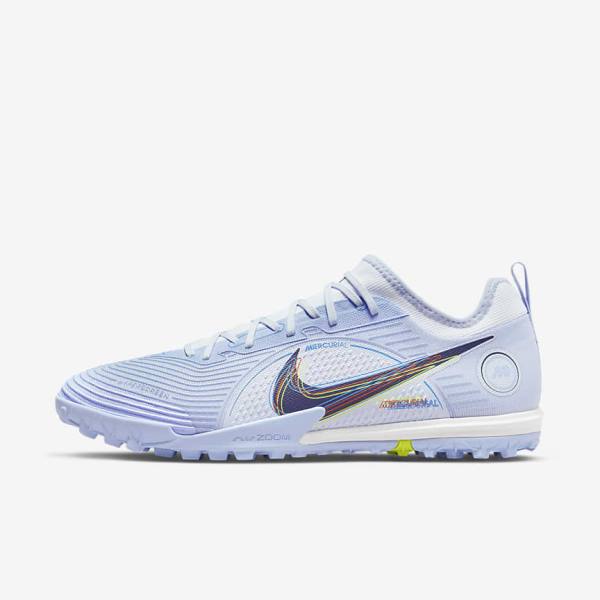 Grey / Light Blue / Blue Women\'s Nike Mercurial Air Zoom Vapor 14 Pro TF Turf Football Shoes | NK025CXW