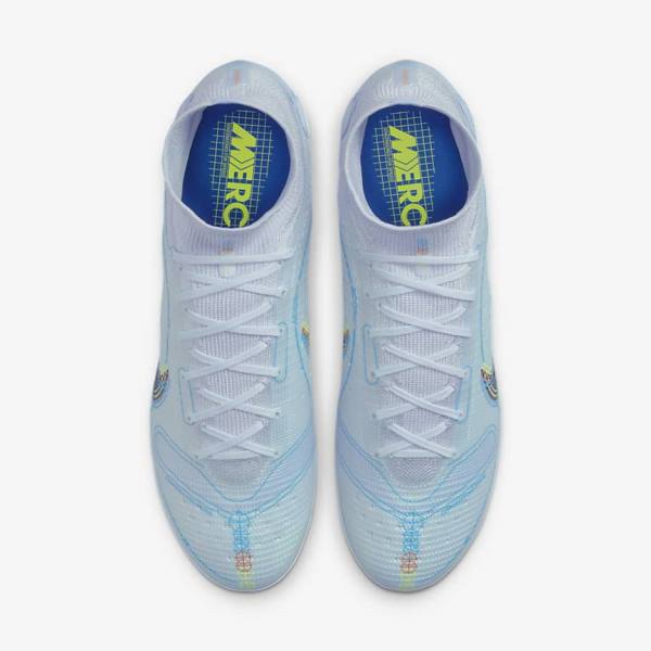 Grey / Light Blue / Blue Women's Nike Mercurial Superfly 8 Elite FG Firm-Grounds Football Shoes | NK295HQK