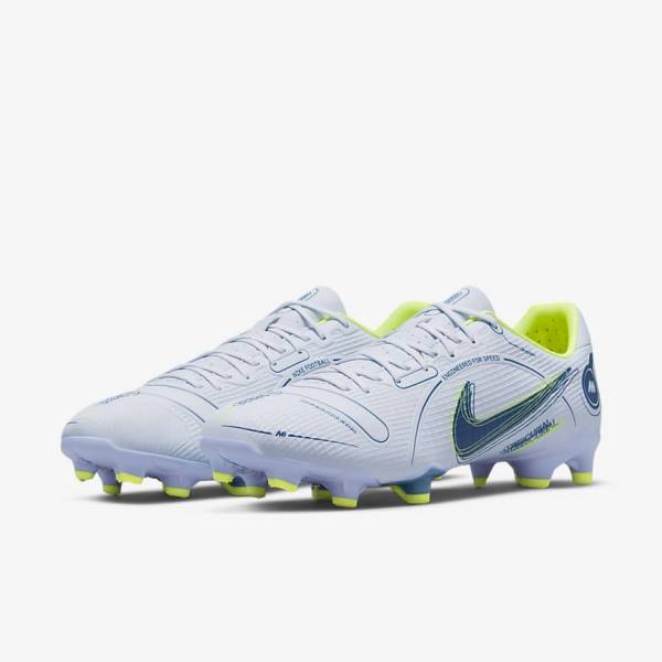 Grey / Light Blue / Blue Women's Nike Mercurial Vapor 14 Academy MG Multi-Ground Football Shoes | NK586FGK