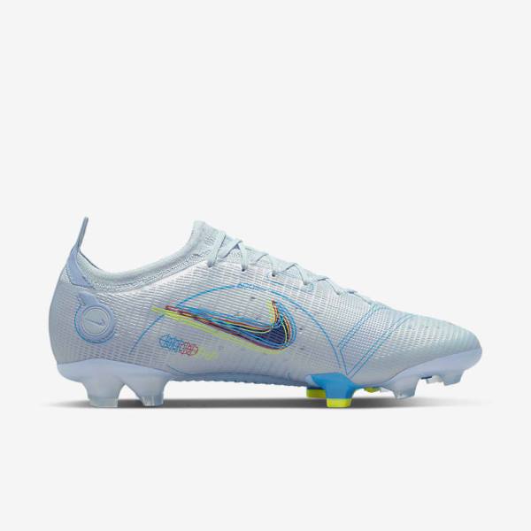 Grey / Light Blue / Blue Women's Nike Mercurial Vapor 14 Elite FG Firm-Grounds Football Shoes | NK892OUN