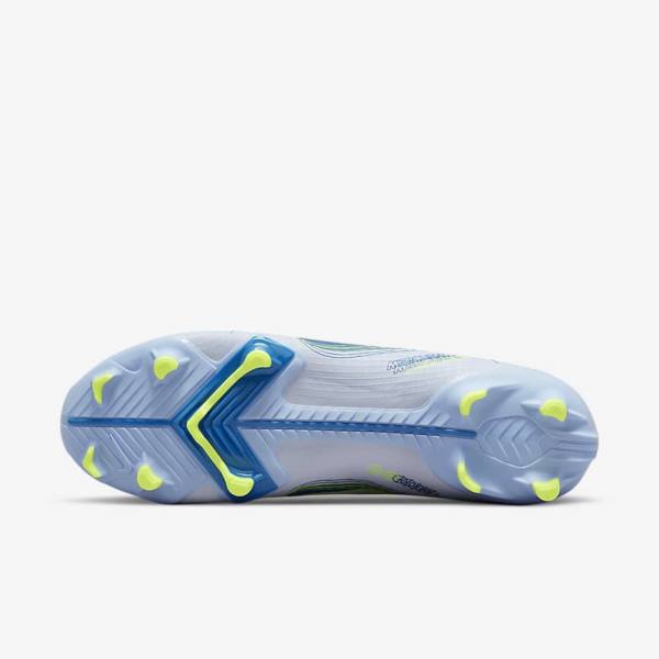 Grey / Light Blue / Dark Blue Women's Nike Mercurial Superfly 8 Academy MG Multi-Grounds Football Shoes | NK860AQX