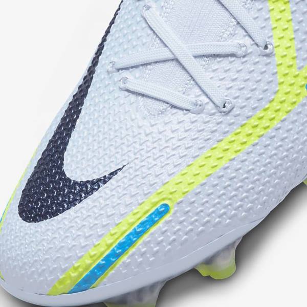 Grey / Light Blue Men's Nike Phantom GT2 Elite FG Firm-Ground Football Shoes | NK756AXD