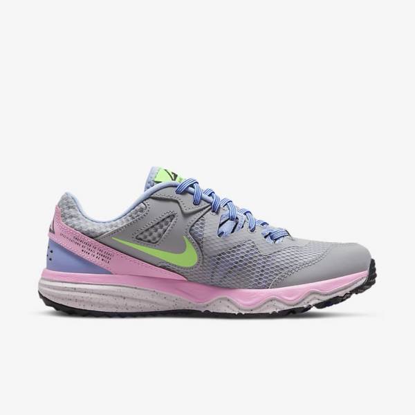 Grey / Light Blue / Pink / Green Women's Nike Juniper Trail Trail Running Shoes | NK729LSW