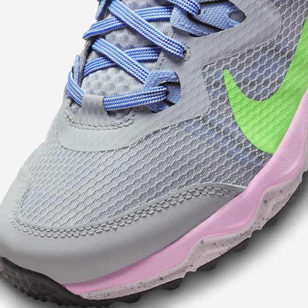 Grey / Light Blue / Pink / Green Women's Nike Juniper Trail Trail Running Shoes | NK729LSW