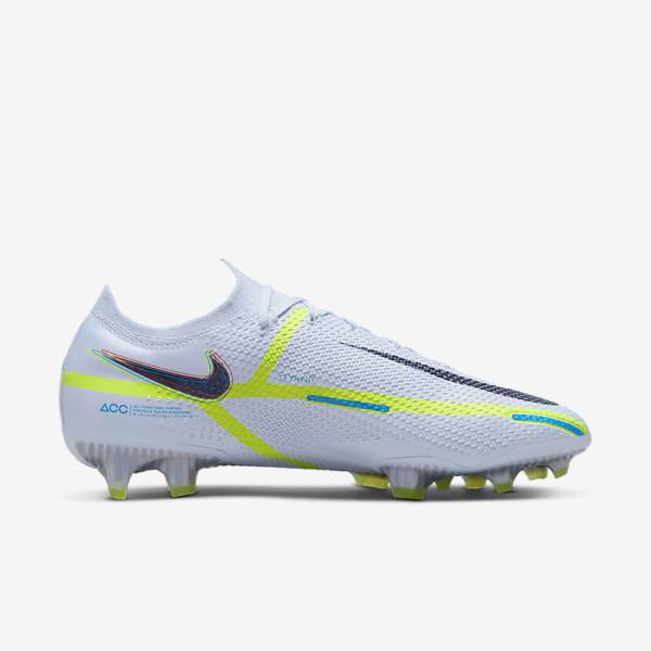 Grey / Light Blue Women's Nike Phantom GT2 Elite FG Firm-Ground Football Shoes | NK529QTW