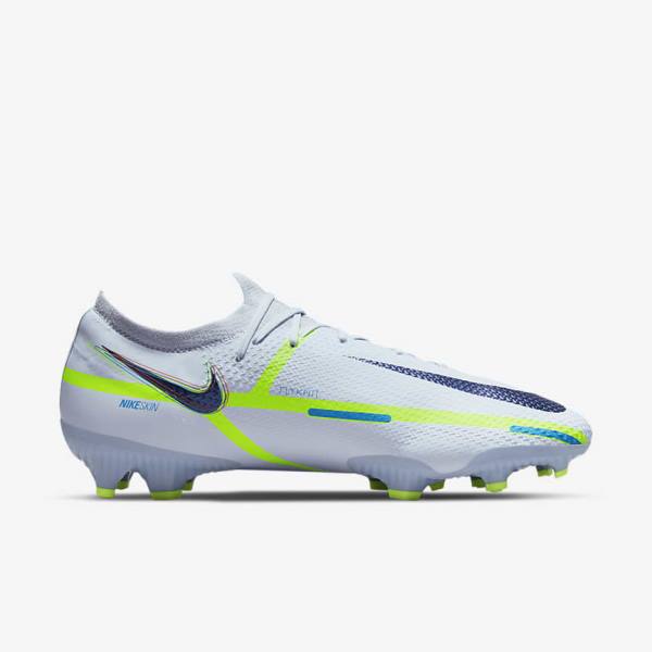 Grey / Light Blue Women's Nike Phantom GT2 Pro FG Firm-Ground Football Shoes | NK691QDV