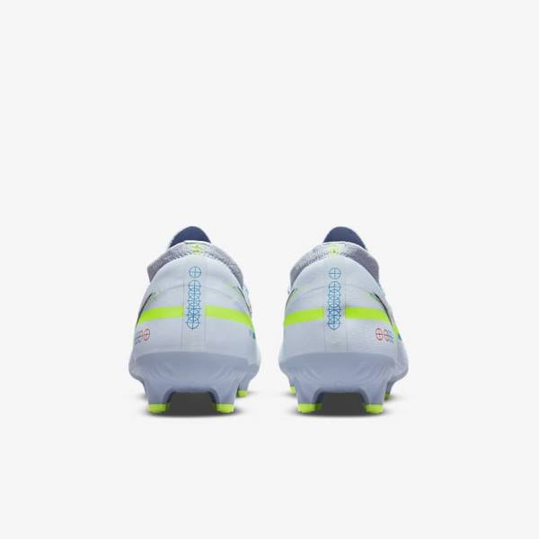 Grey / Light Blue Women's Nike Phantom GT2 Pro FG Firm-Ground Football Shoes | NK691QDV