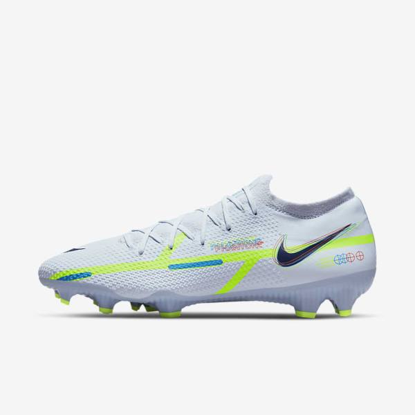 Grey / Light Blue Women\'s Nike Phantom GT2 Pro FG Firm-Ground Football Shoes | NK691QDV