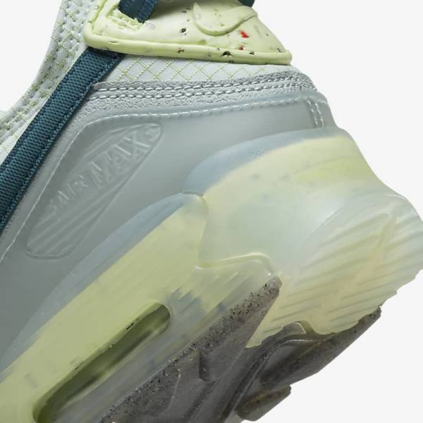 Grey / Light Green / Dark Turquoise Green Men's Nike Air Max Terrascape 90 Sneakers | NK967ORT