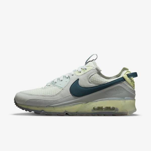 Grey / Light Green / Dark Turquoise Green Men\'s Nike Air Max Terrascape 90 Sneakers | NK967ORT