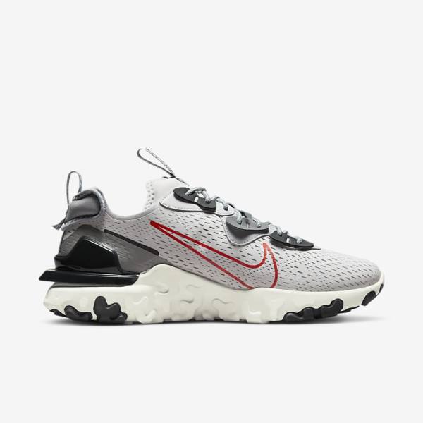 Grey / Light Grey / Orange Men's Nike React Vision Sneakers | NK245YOC