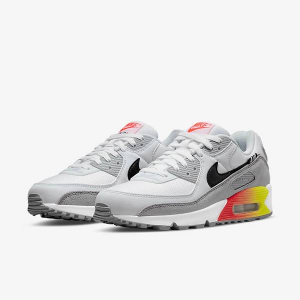 Grey / Light Red / Black Men's Nike Air Max 90 Air Max Month Sneakers | NK507TBM