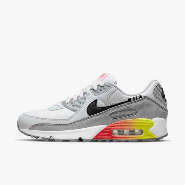 Grey / Light Red / Black Men\'s Nike Air Max 90 Air Max Month Sneakers | NK507TBM