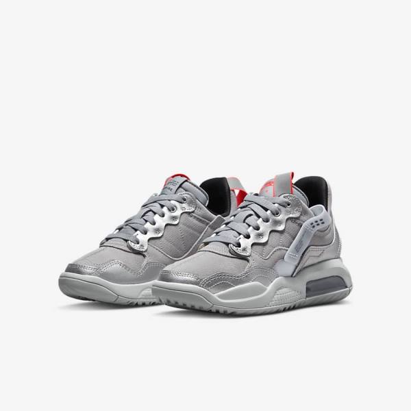 Grey / Metal Silver / Platinum / Black Kids' Nike Jordan MA2 Older Sneakers | NK826AOR