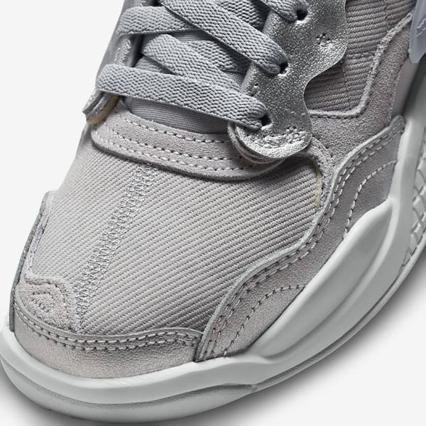 Grey / Metal Silver / Platinum / Black Kids' Nike Jordan MA2 Older Sneakers | NK826AOR