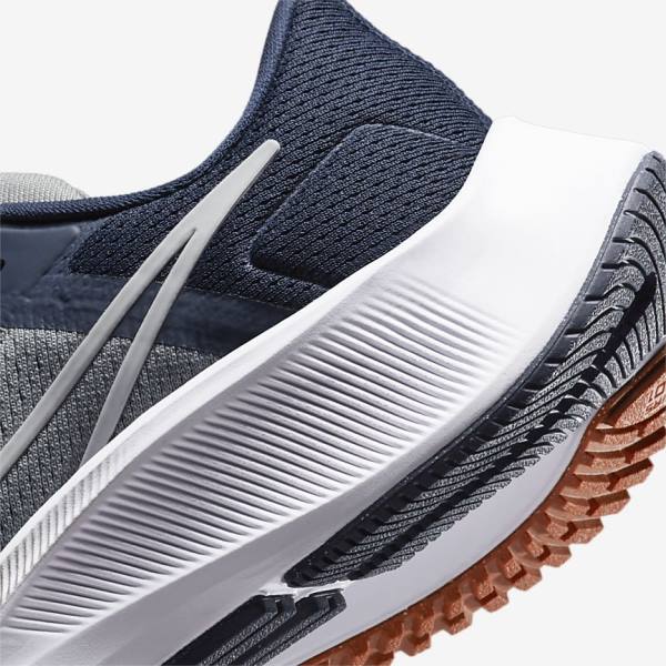 Grey / Navy / Orange / White Kids' Nike Air Zoom Pegasus 38 Older Road Running Shoes | NK792BUD