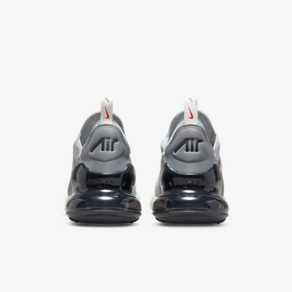 Grey / Orange Men's Nike Air Max 270 Sneakers | NK387RBK