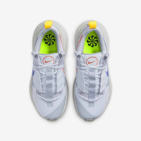 Grey / Orange / Royal Kids' Nike Crater Impact Older Sneakers | NK620NYW