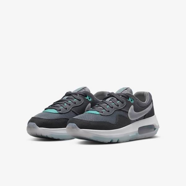 Grey / Turquoise / Dark Grey / Black Kids' Nike Air Max Motif Older Sneakers | NK357FGE