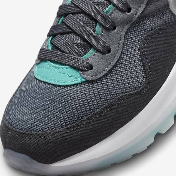 Grey / Turquoise / Dark Grey / Black Kids' Nike Air Max Motif Older Sneakers | NK357FGE