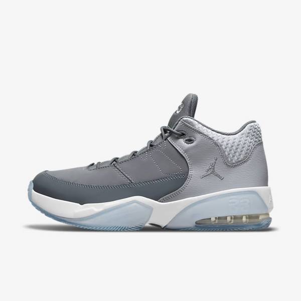 Grey / White / Grey Men\'s Nike Jordan Max Aura 3 Sneakers | NK834SYF