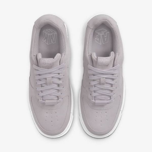 Grey / White / Grey Women's Nike Air Force 1 Pixel Sneakers | NK723JGA