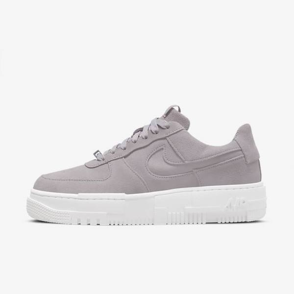 Grey / White / Grey Women\'s Nike Air Force 1 Pixel Sneakers | NK723JGA