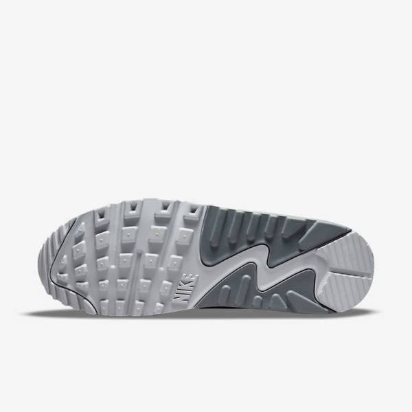 Grey / White Men's Nike Air Max 90 Sneakers | NK894PYH