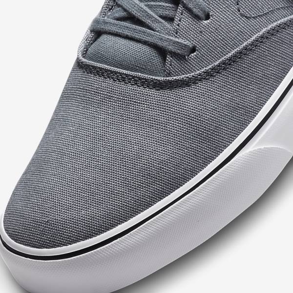 Grey / White Men's Nike SB Chron 2 Canvas Premium Skate Shoes | NK345FCK