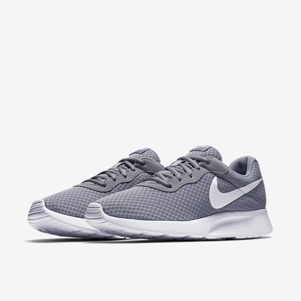 Grey / White Men's Nike Tanjun Sneakers | NK591WFX