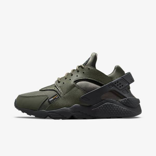 Khaki / Black / Gold / Khaki Men\'s Nike Air Huarache Sneakers | NK835USY