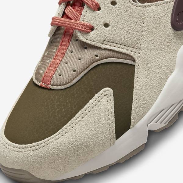 Khaki / Burgundy Women's Nike Air Huarache SP Sneakers | NK195PGA