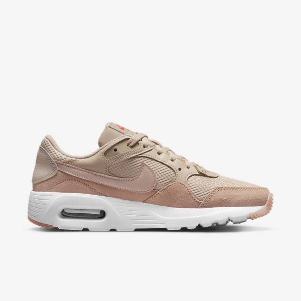 Khaki Grey / Rose / White / Pink Women's Nike Air Max SC Sneakers | NK270OKH