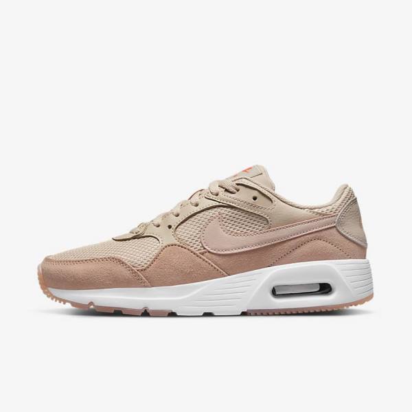 Khaki Grey / Rose / White / Pink Women\'s Nike Air Max SC Sneakers | NK270OKH