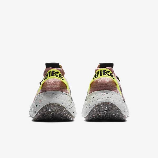 Lemon / Light Pink / Black Women's Nike Space Hippie 04 Sneakers | NK024BHV