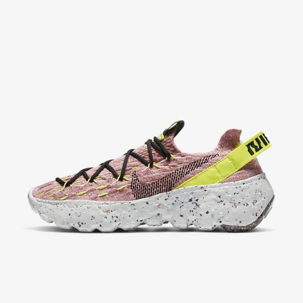 Lemon / Light Pink / Black Women\'s Nike Space Hippie 04 Sneakers | NK024BHV