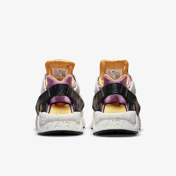 Light Beige / Gold / Black / Pink Men's Nike Air Huarache Sneakers | NK516BHV