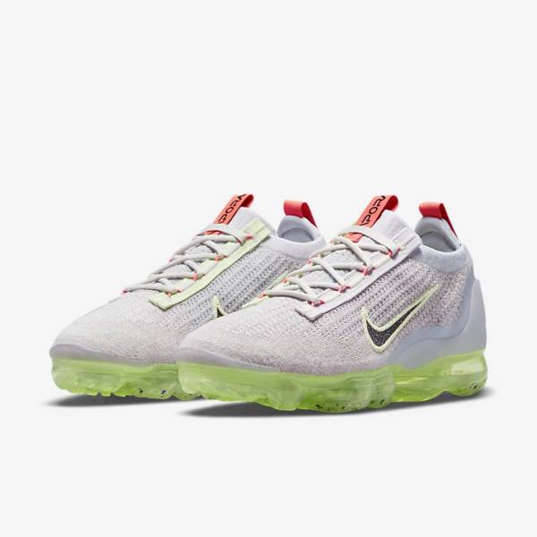 Light Beige / Light Green / Black Women's Nike Air VaporMax 2021 FK Sneakers | NK897RBU