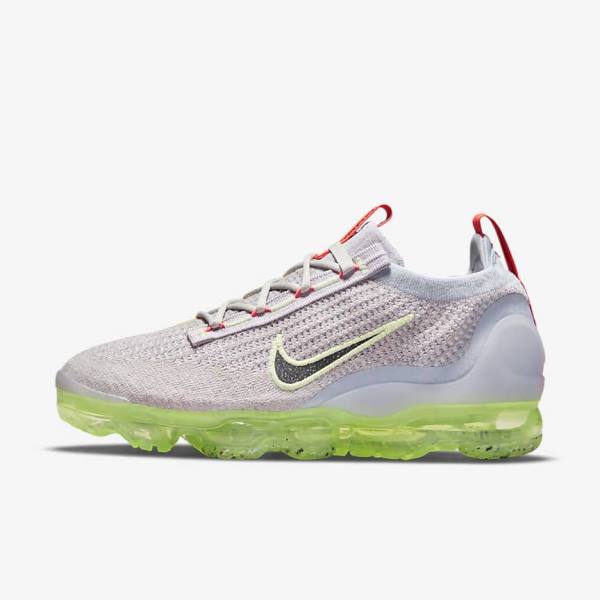 Light Beige / Light Green / Black Women\'s Nike Air VaporMax 2021 FK Sneakers | NK897RBU