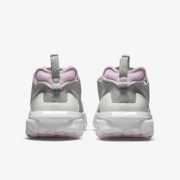 Light Beige / White / Pink Women's Nike React Vision Sneakers | NK041VDT