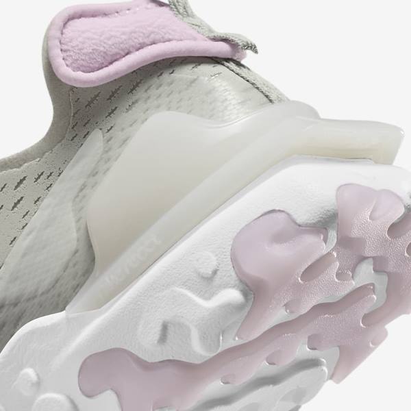 Light Beige / White / Pink Women's Nike React Vision Sneakers | NK041VDT